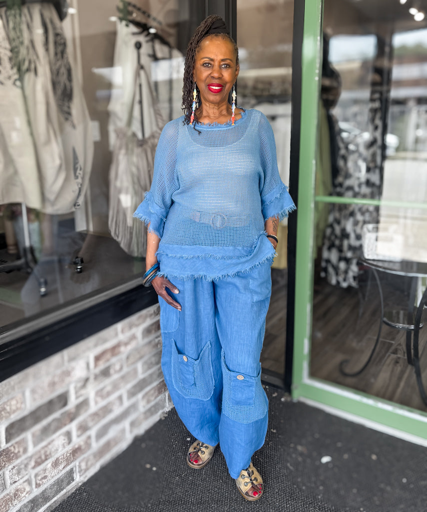 Saga Frayed Hem Top