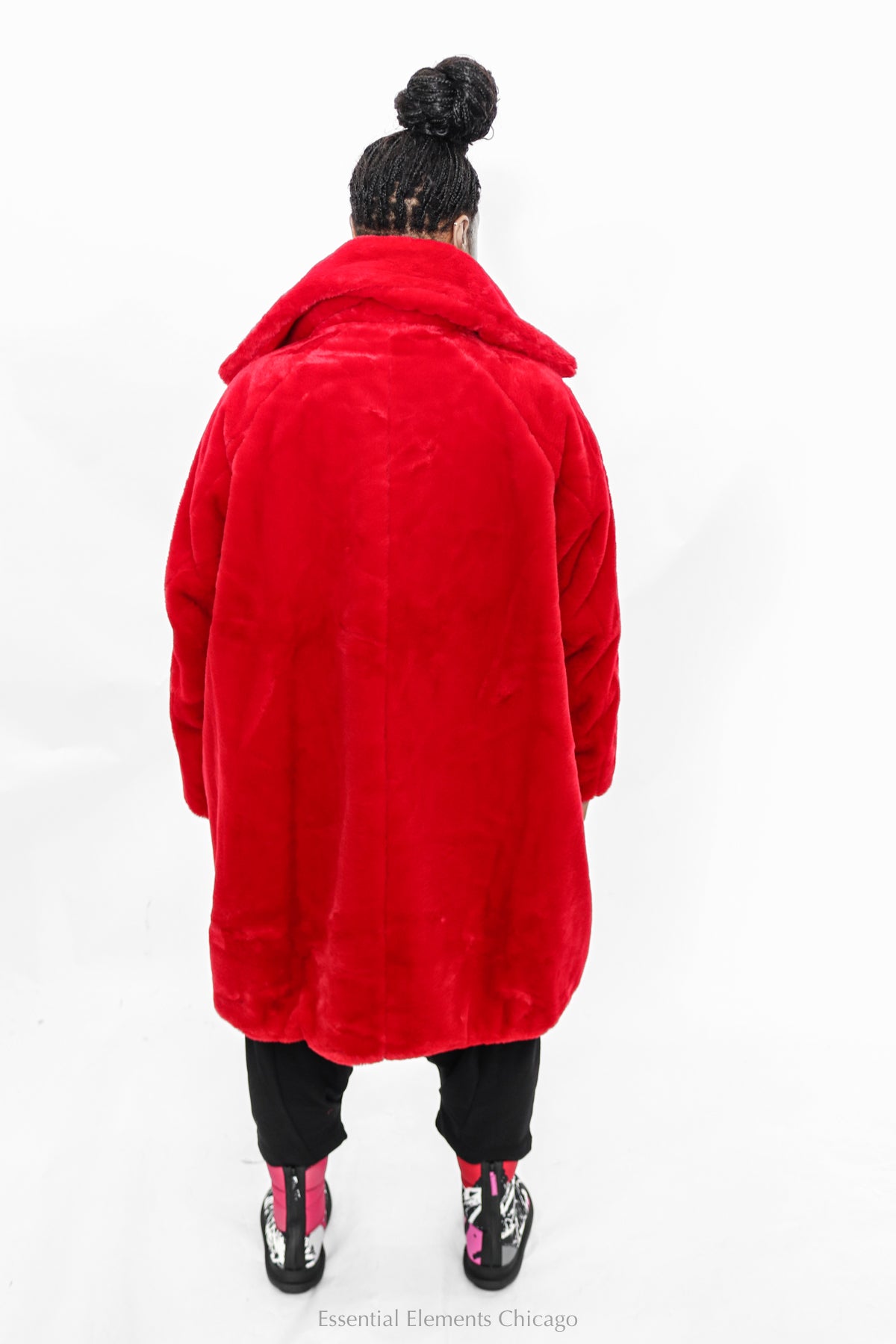 Rundholz Black Label Faux Fur Coat, Rose