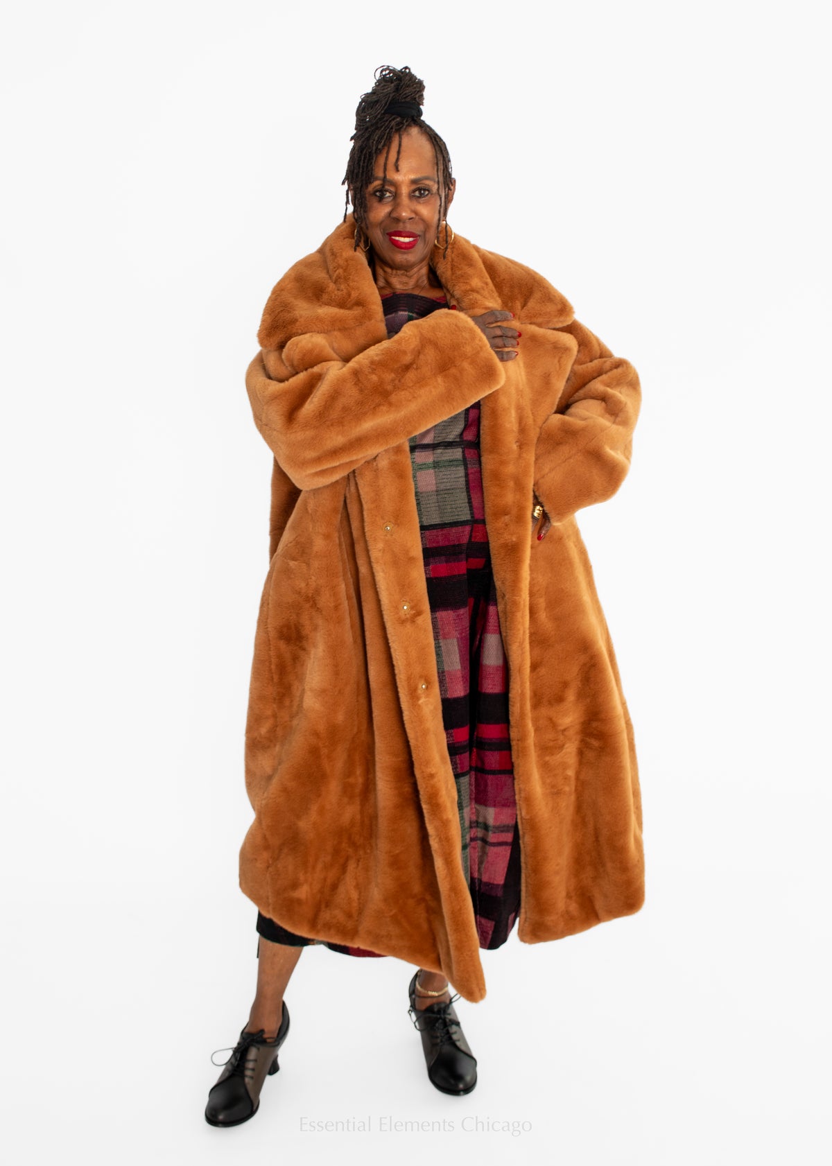 Rundholz Bronze Faux Fur Coat