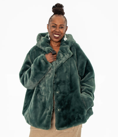 Rundholz Faux Fur Jacket, Forest