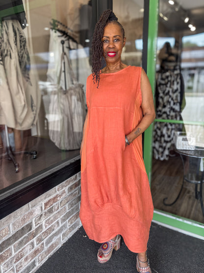 Saga Linen and Cotton Dress