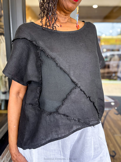 Saga Boxy Linen Top
