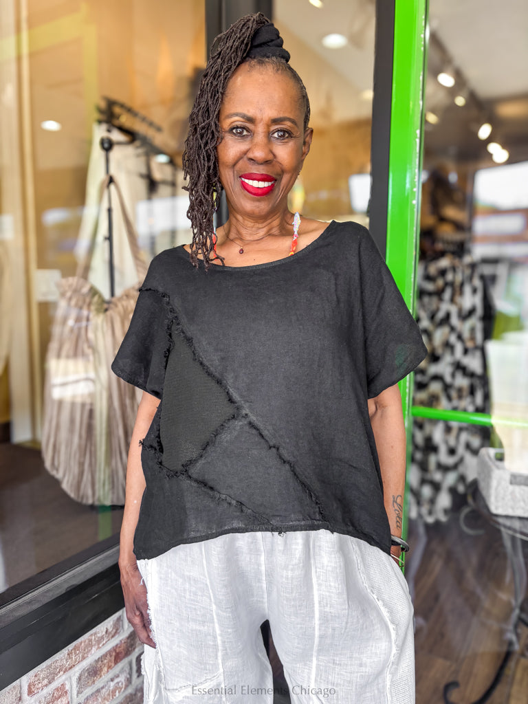 Saga Boxy Linen Top