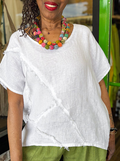 Saga Boxy Linen Top