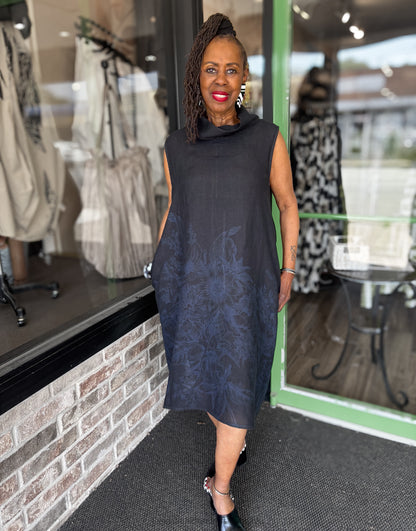 Saga Printed Linen Dress