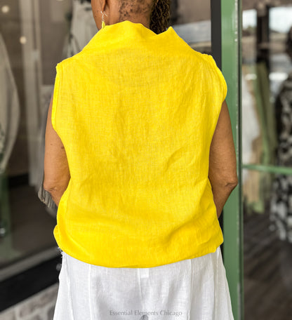 Saga Linen Cowl Top