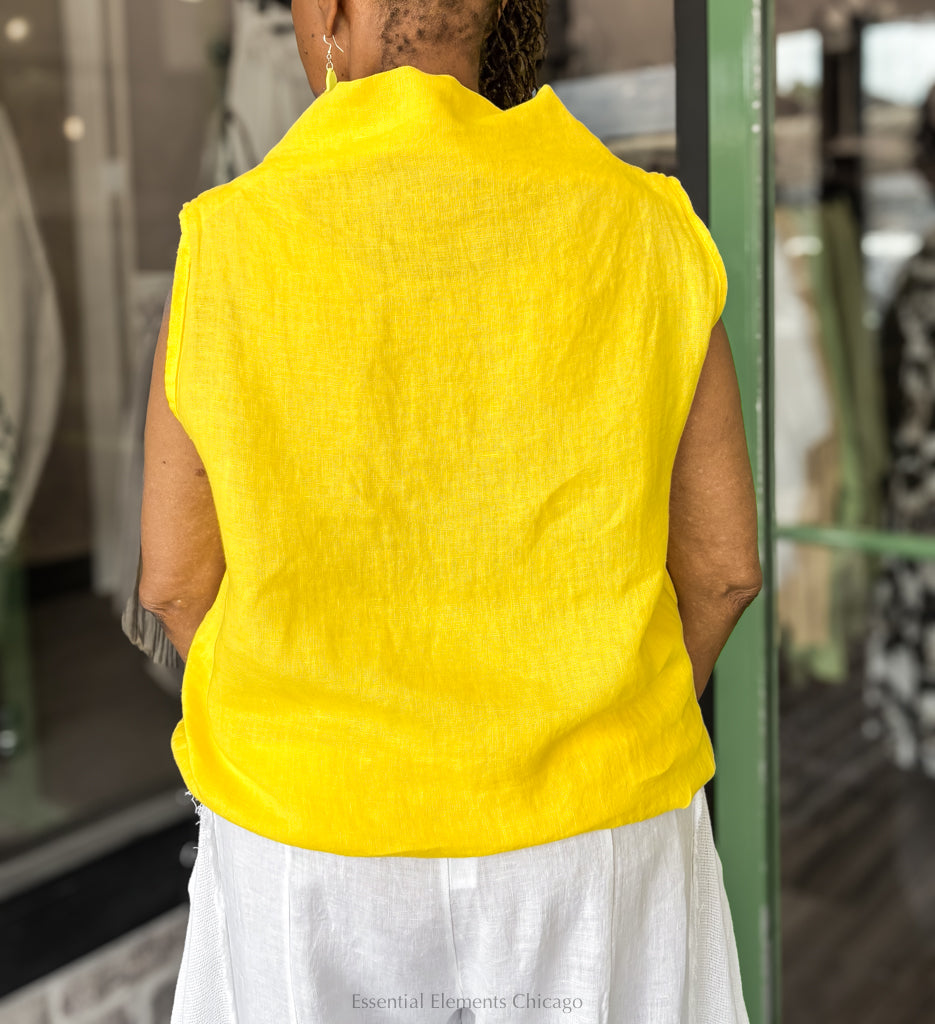 Saga Linen Cowl Top