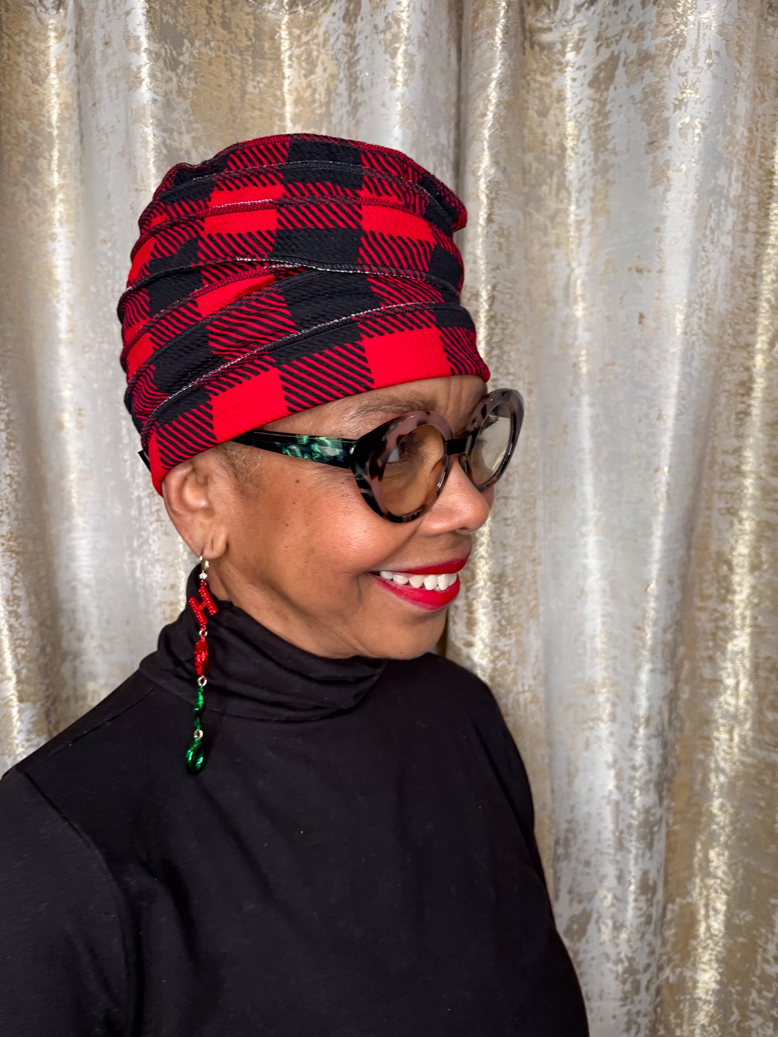 Sconi Legacy Buffalo Plaid Slinky, Red