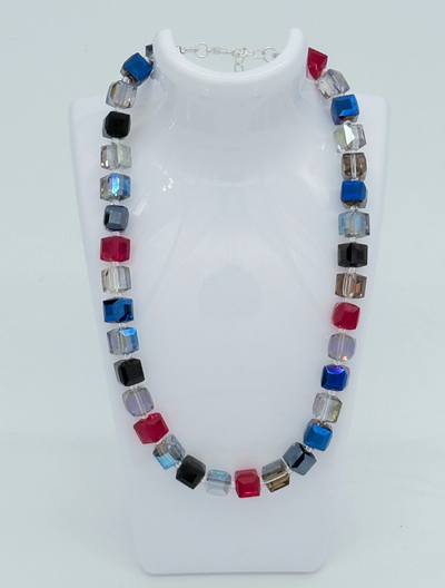Jianhui Big Crystal Cube Necklace