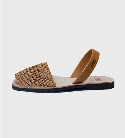 Pons Classic Sandal Woven, Carmel - Essential Elements Chicago