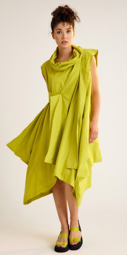 Zilberman Lemon Cowl Dress - Essential Elements Chicago