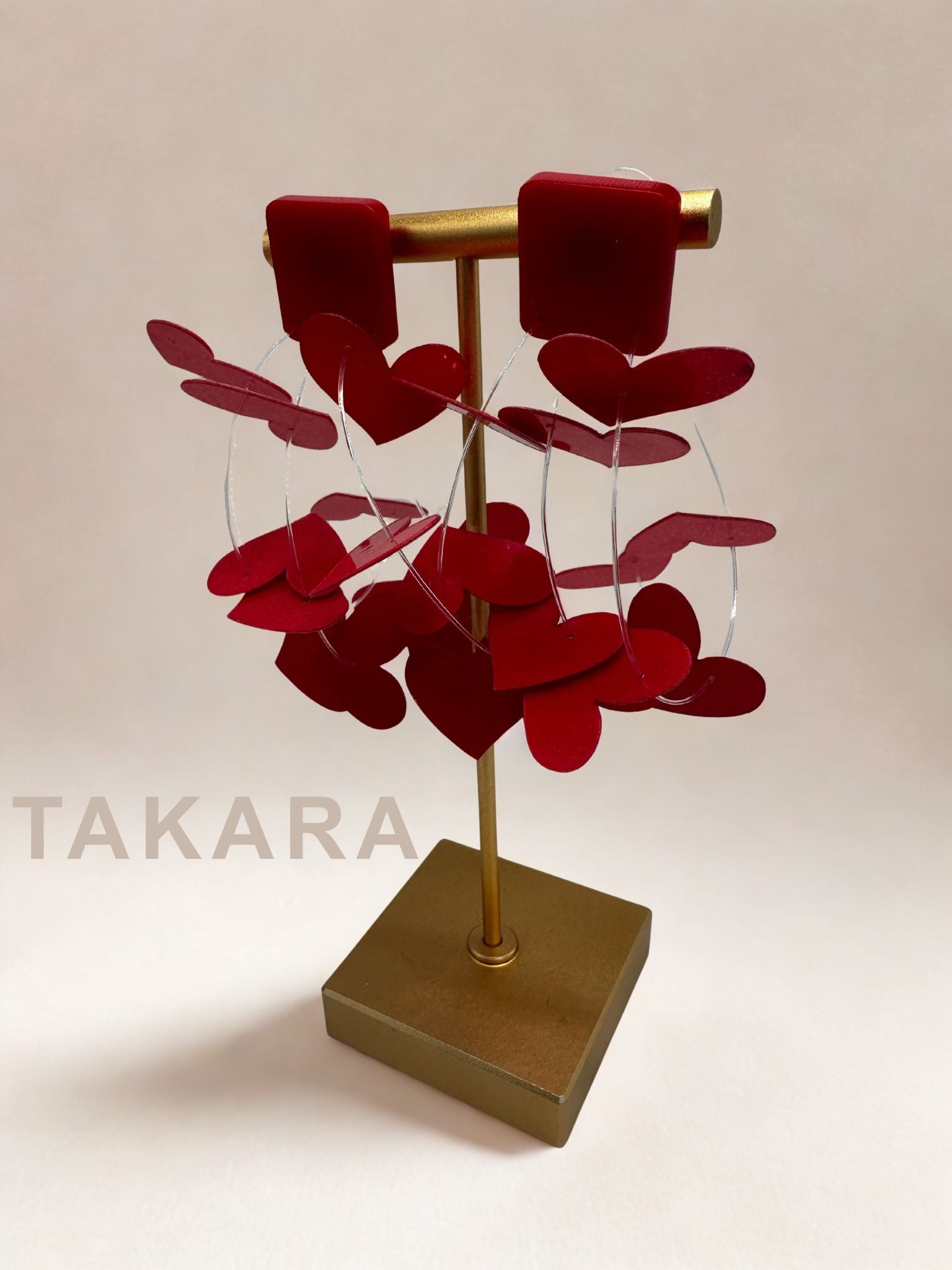 TAKARA Floating Hearts Earrings