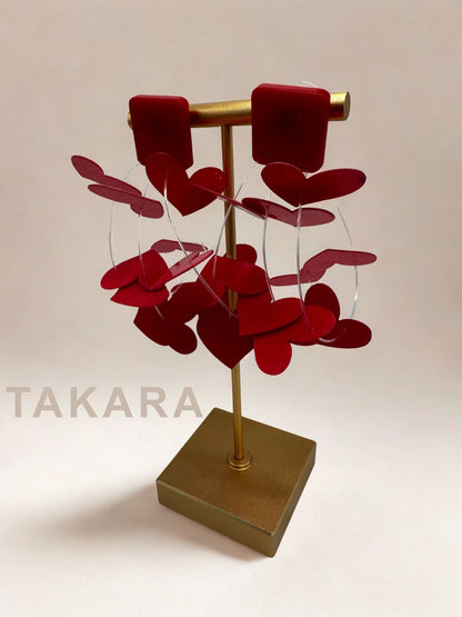 TAKARA Floating Hearts Earrings
