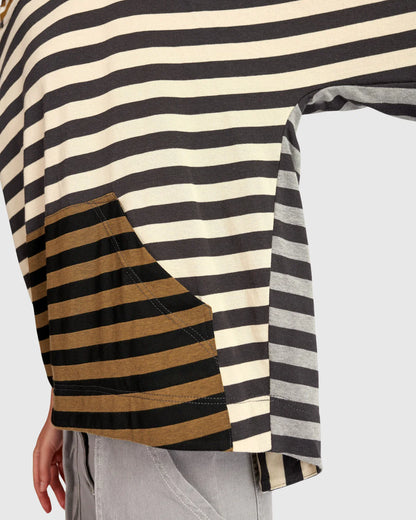 Alembika Urban Striped Hooded Top - Essential Elements Chicago