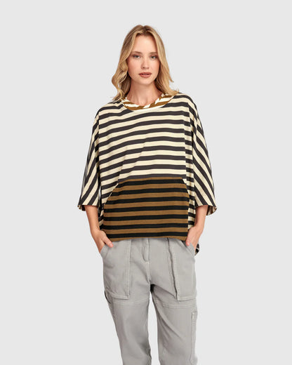 Alembika Urban Striped Hooded Top - Essential Elements Chicago