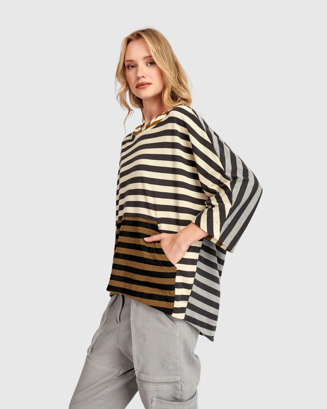 Alembika Urban Striped Hooded Top - Essential Elements Chicago