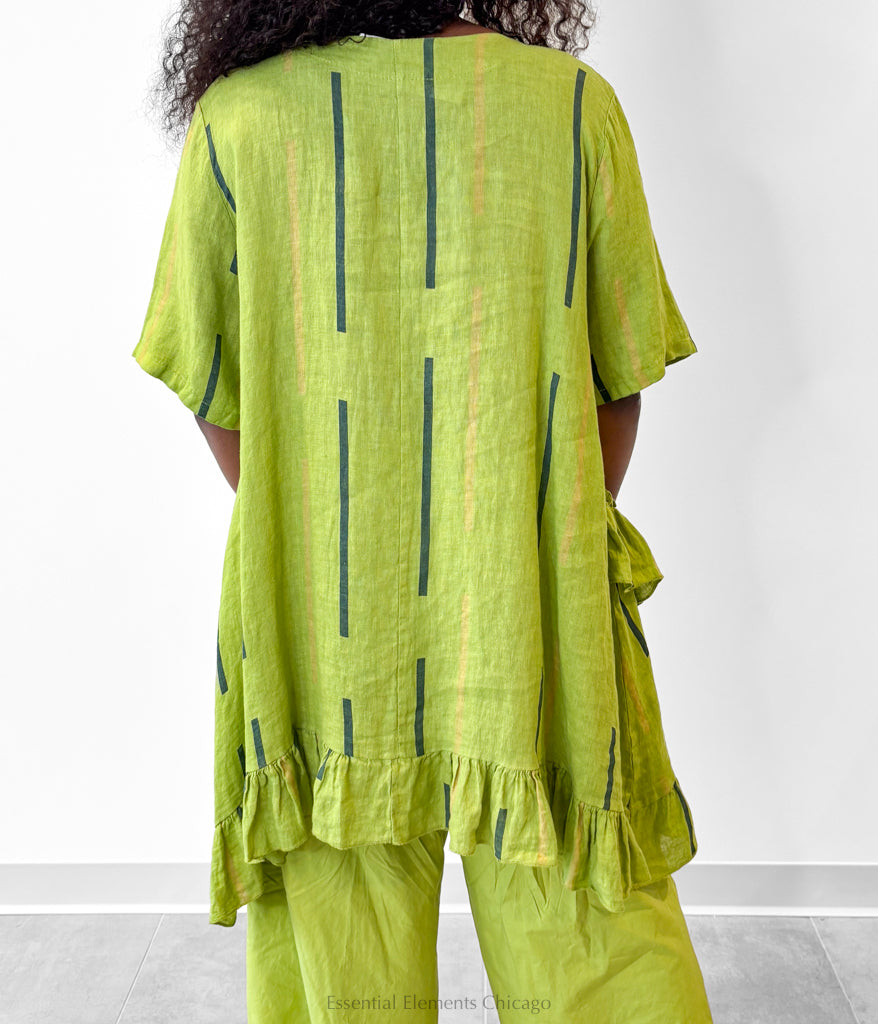 T by Transparente Ruffle Stripe Tunic - Essential Elements Chicago