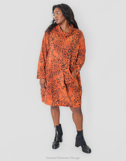 T by Transparente Leopard Print Dress - Essential Elements Chicago