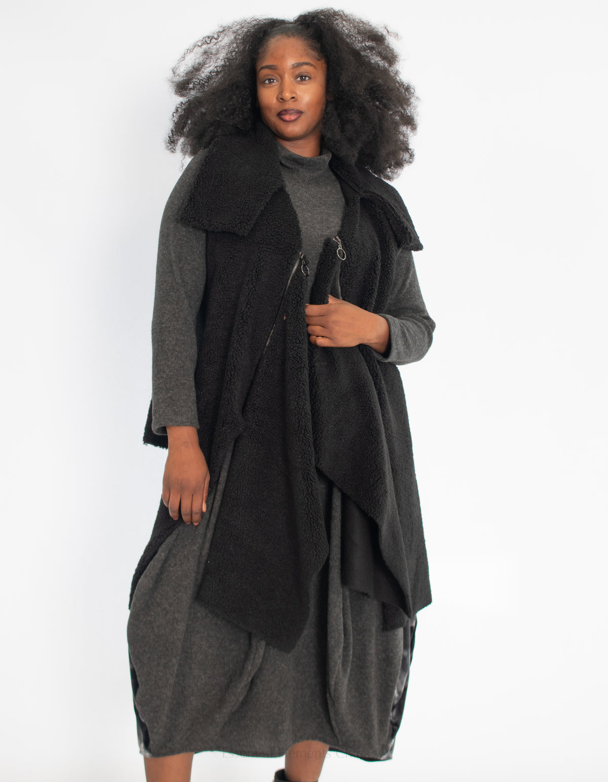 T by Transparente Faux Shearling Vest - Essential Elements Chicago