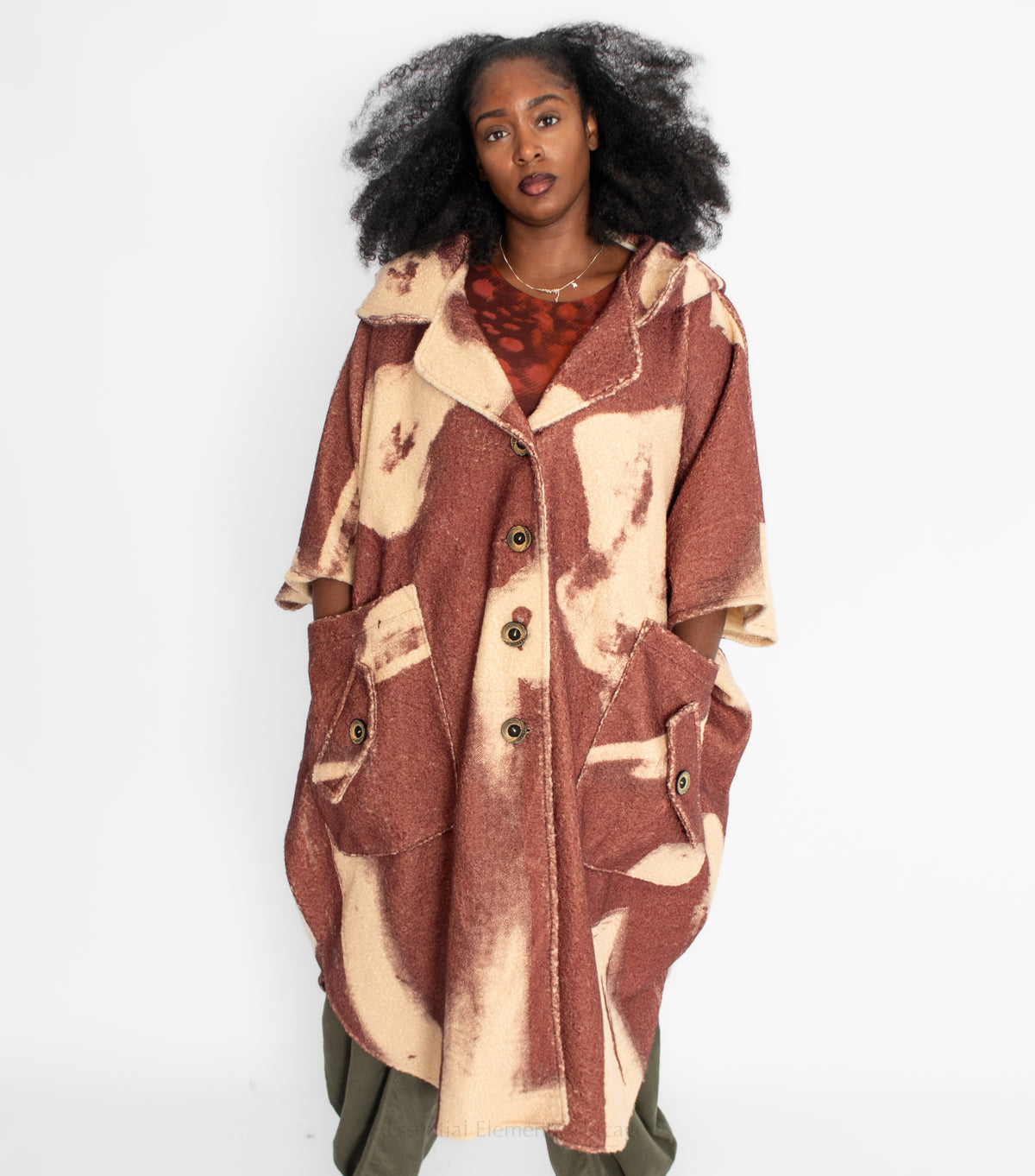 T by Transparente Poncho Coat - Essential Elements Chicago