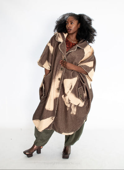 T by Transparente Poncho Coat - Essential Elements Chicago