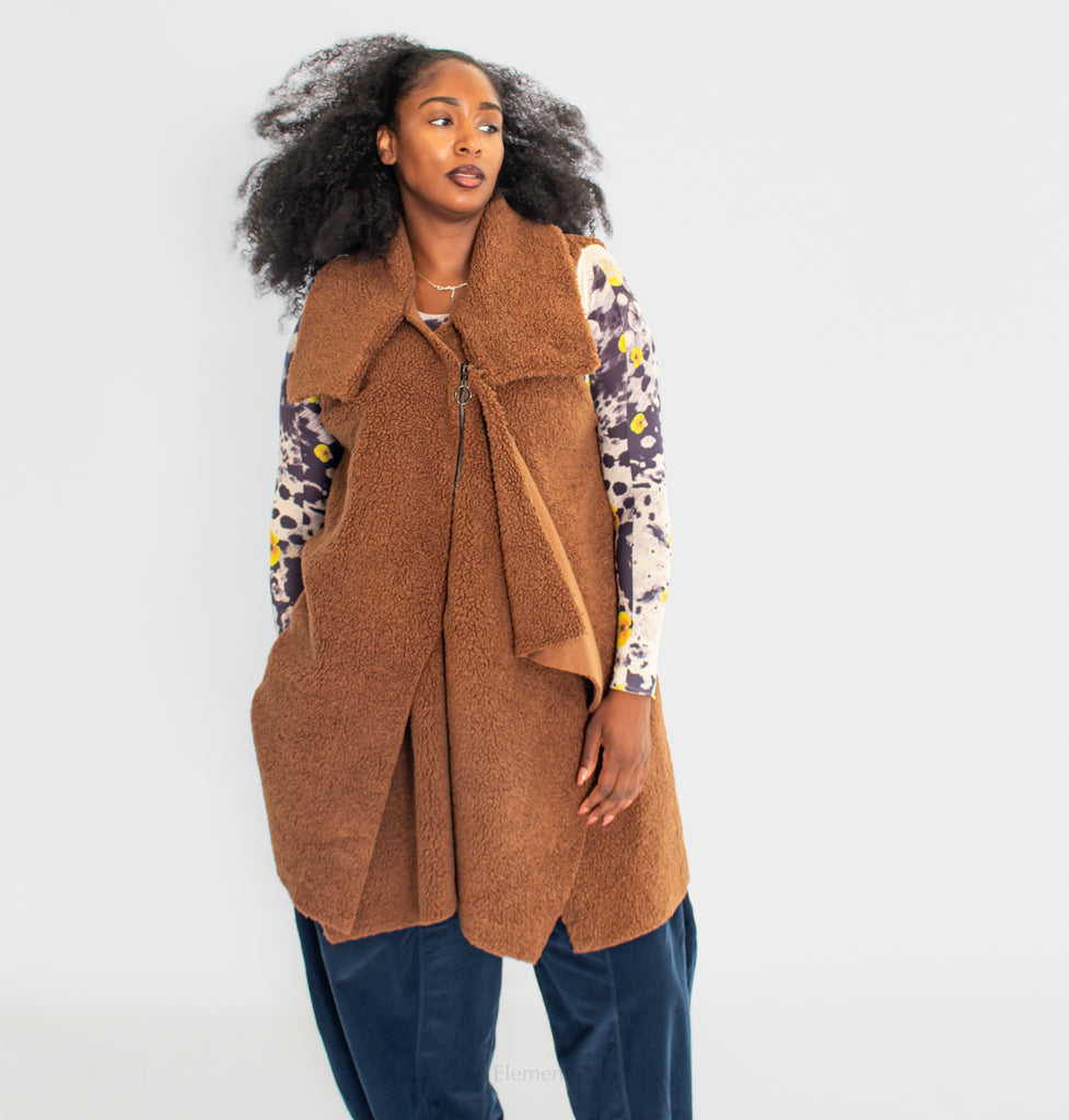 T by Transparente Faux Shearling Vest - Essential Elements Chicago