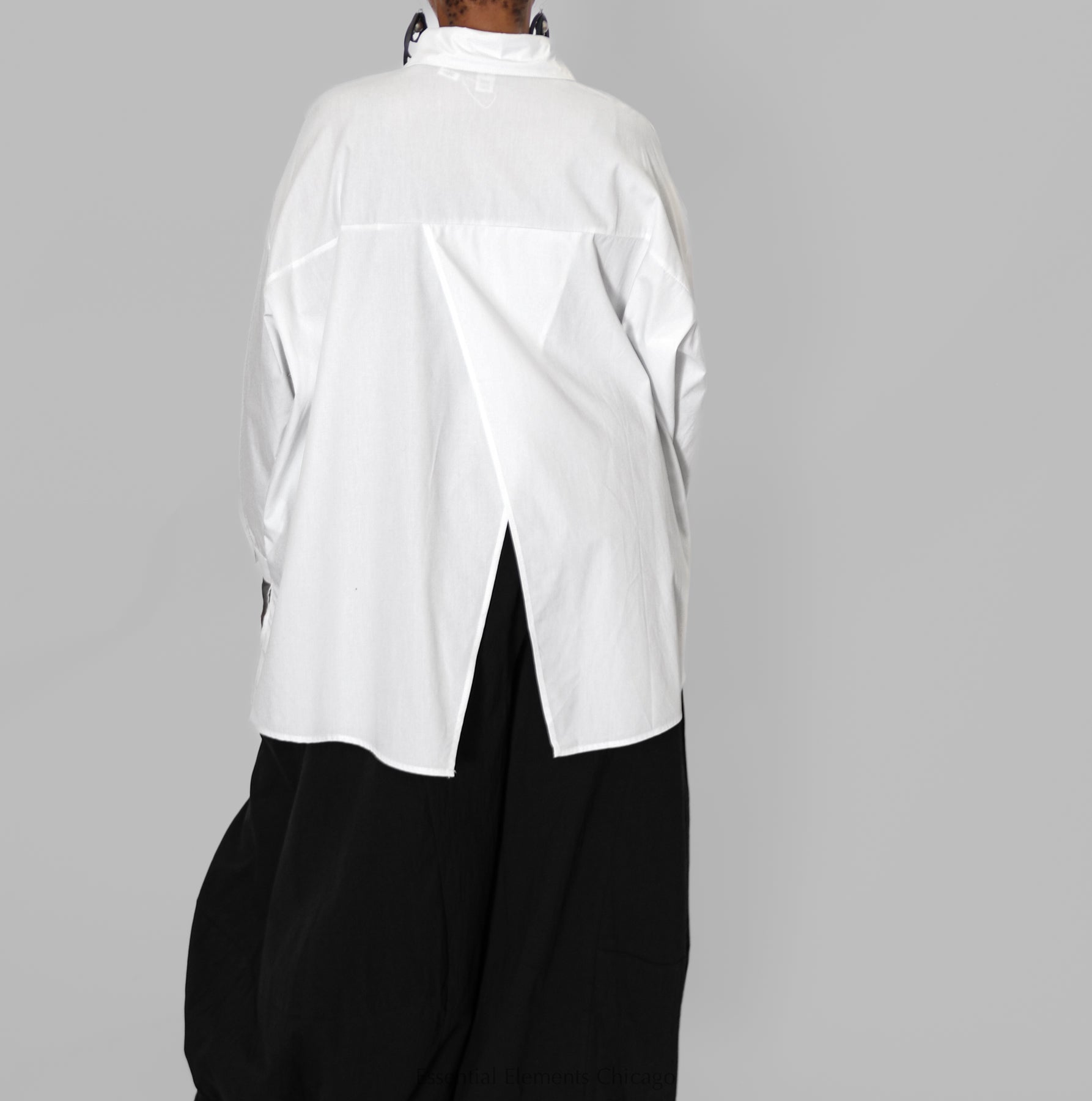 Vanite Couture Asymmetrical Blouse - White