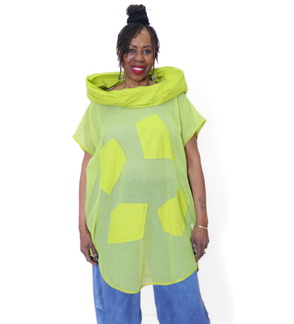 Zilberman Hooded Tunic, Lemon