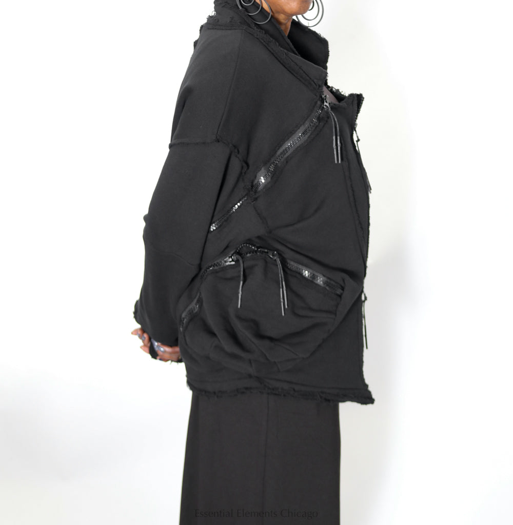 Zilberman Multi Zip Jacket, Black - Essential Elements Chicago