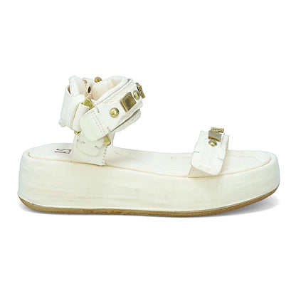 A.S.98 Fenix Platform Sandal, Milk - Essential Elements Chicago