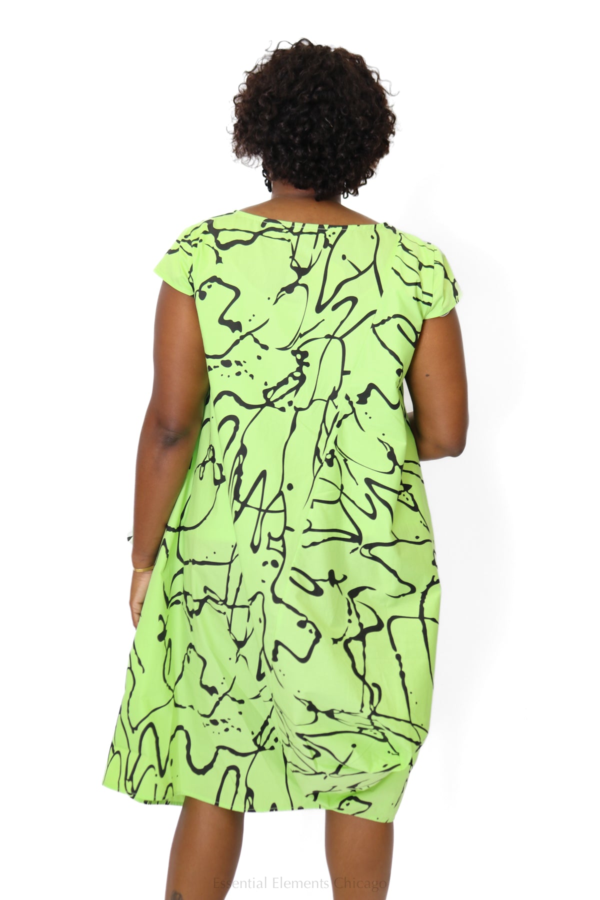 Abstract Cap Sleeve Dress - Essential Elements Chicago
