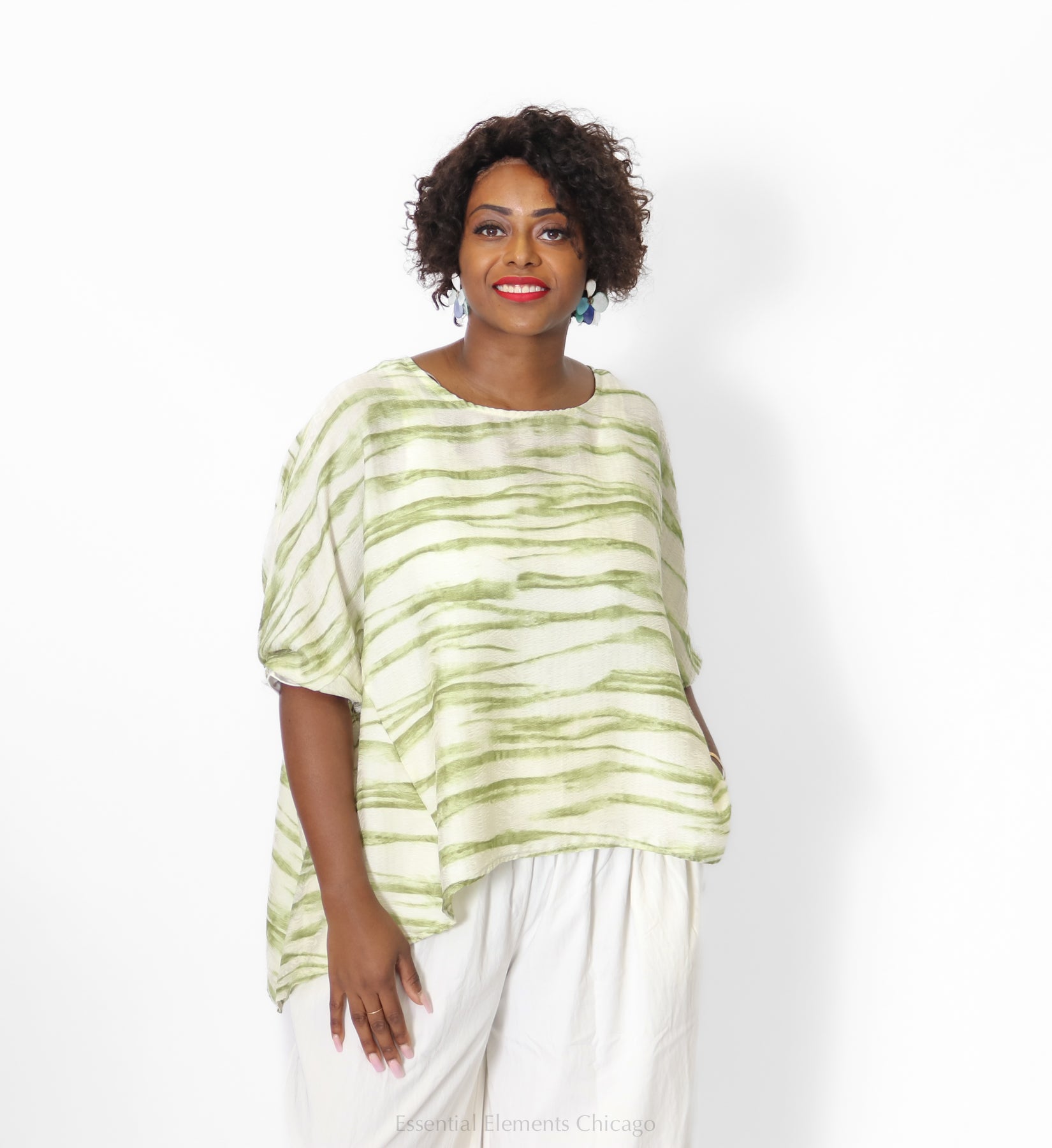 Abstract Current Top, Lime - Essential Elements Chicago