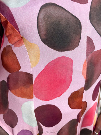 Alembika Cocoon Dress, Magenta Dots - Essential Elements Chicago