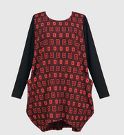 Alembika Cocoon Tunic, Red - Essential Elements Chicago