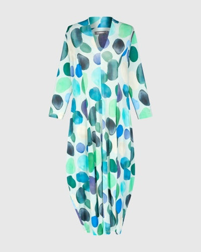 Alembika Coocon Aqua Dots Dress - Essential Elements Chicago