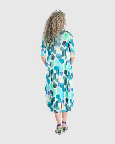 Alembika Coocon Aqua Dots Dress - Essential Elements Chicago