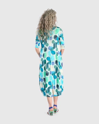 Alembika Coocon Aqua Dots Dress - Essential Elements Chicago