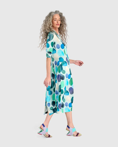 Alembika Coocon Aqua Dots Dress - Essential Elements Chicago