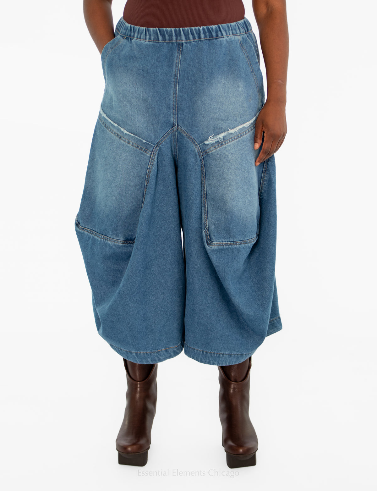 Alembika Denim Harem Pants - Essential Elements Chicago