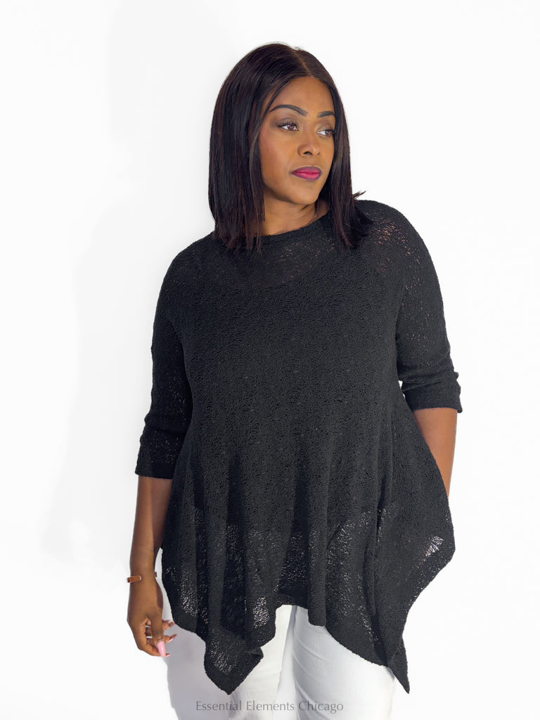 Alembika Lace Top, Black - Essential Elements Chicago