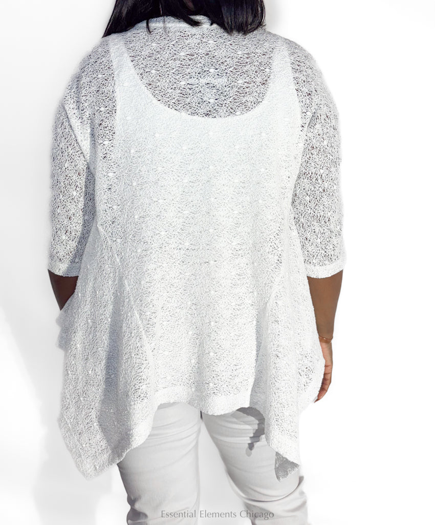 Alembika Lace Top, White - Essential Elements Chicago