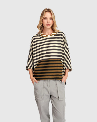 Alembika Urban Striped Hooded Top - Essential Elements Chicago