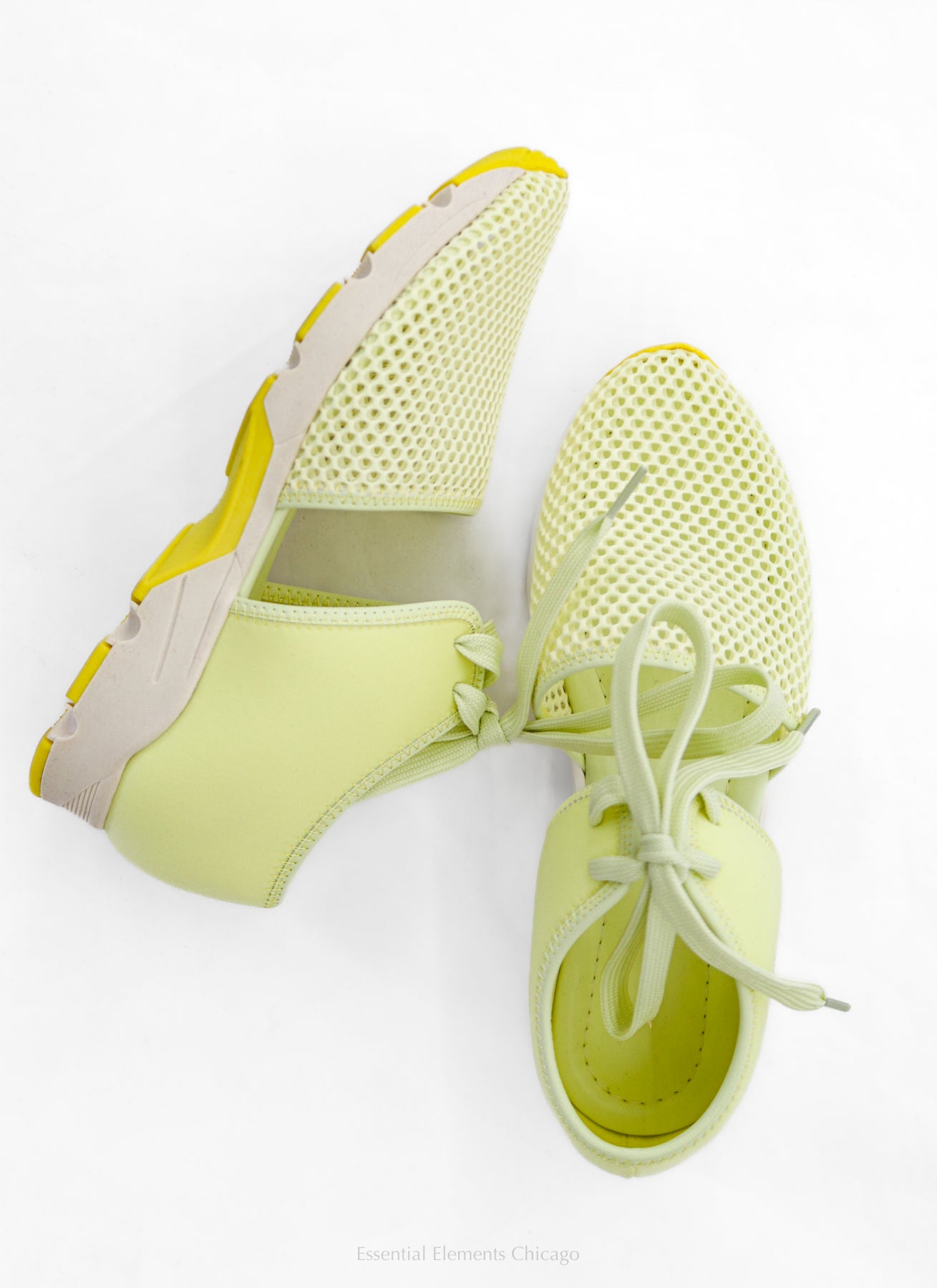 All Black Amazing Mesh Sneaker, Yellow - Essential Elements Chicago