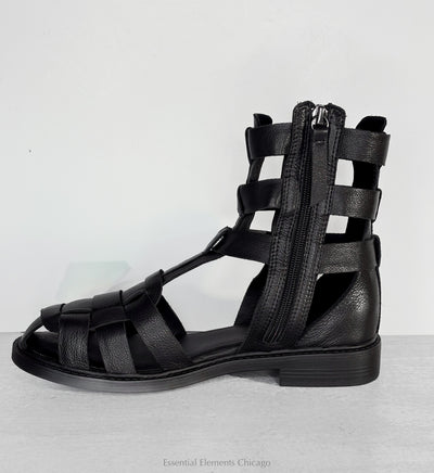 All Black Glad 26 Gladiator Sandal - Essential Elements Chicago