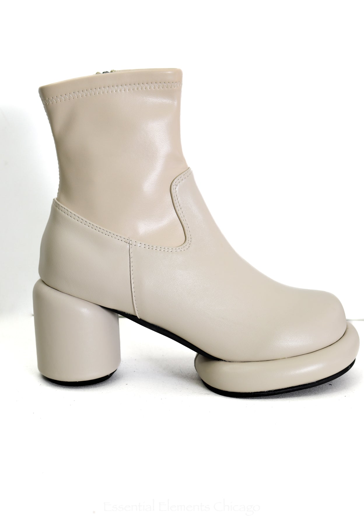 All Black Mod Kid Bootie, Ivory - Essential Elements Chicago