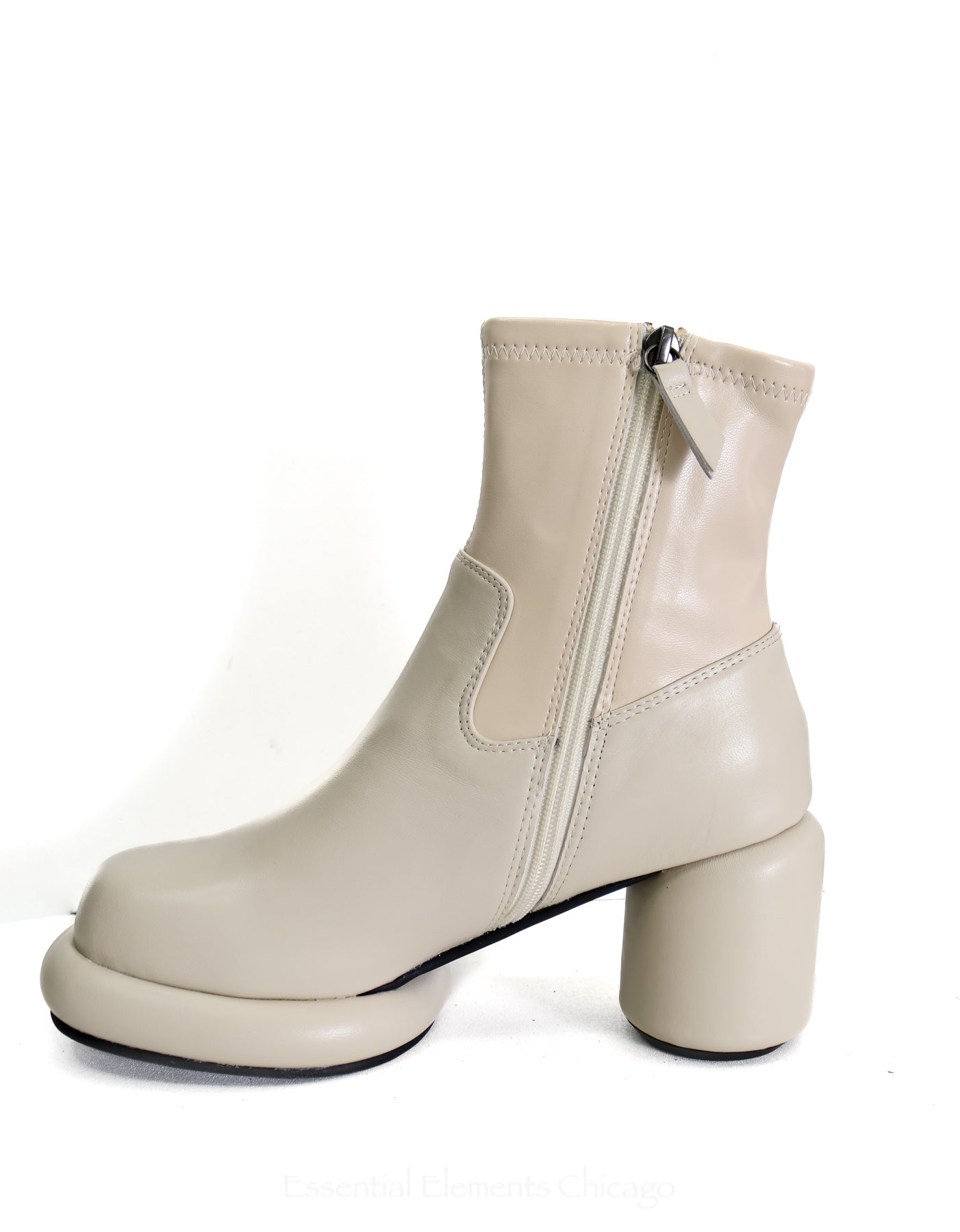 All Black Mod Kid Bootie, Ivory - Essential Elements Chicago