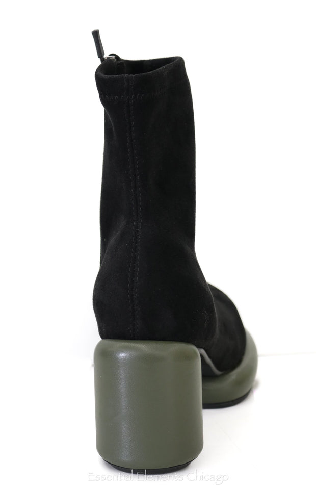 All Black Mod Stretch Bootie, Green - Essential Elements Chicago