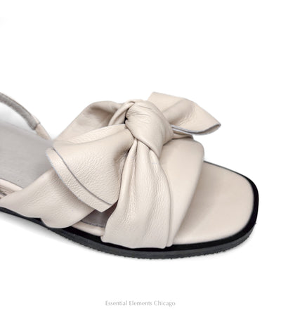 All Black Nu Bow & Sling Sandals - Essential Elements Chicago
