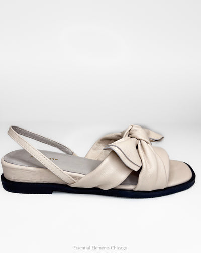 All Black Nu Bow & Sling Sandals - Essential Elements Chicago