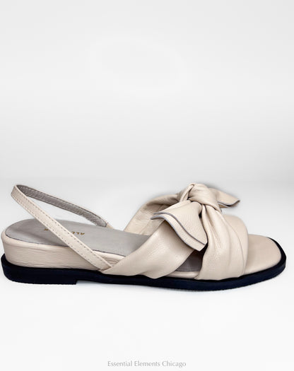 All Black Nu Bow & Sling Sandals - Essential Elements Chicago